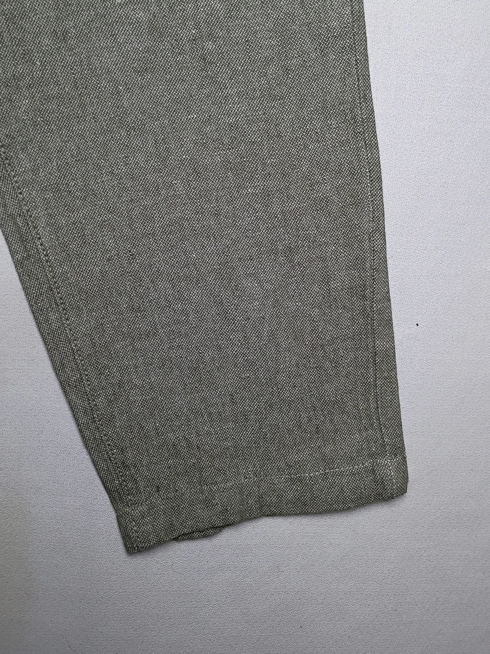 Banana Republic Mens Athletic Fit Linen Blend Trousers 33X27 Sage Drawstring